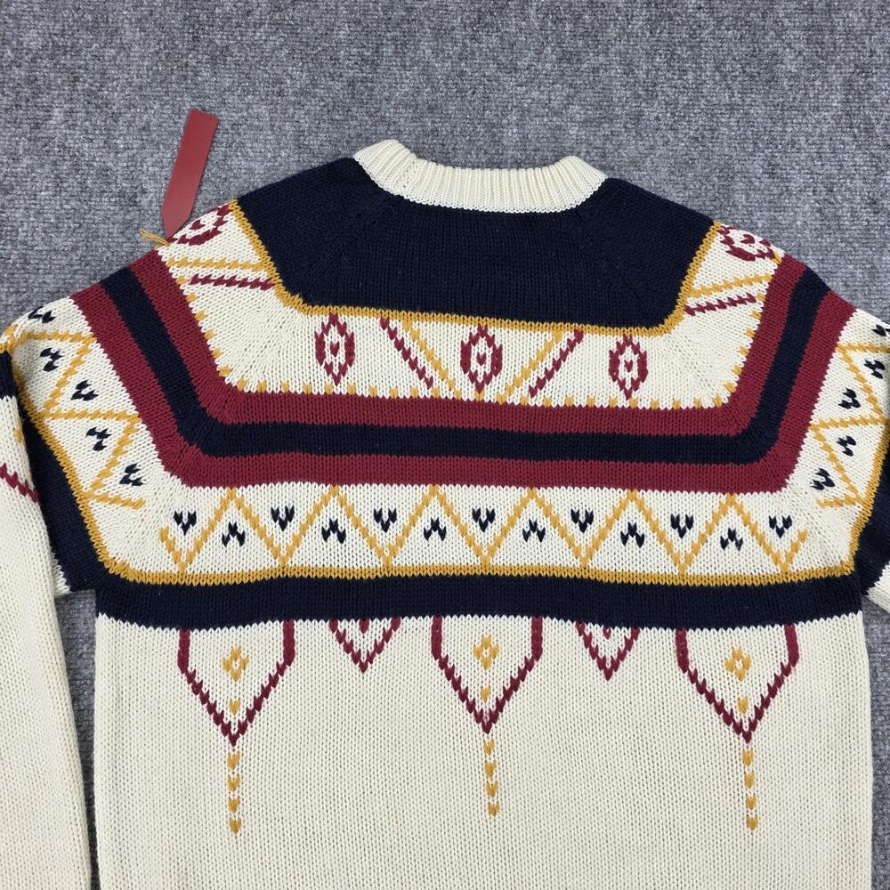 Youngbloods Sweater Men Medium Cream Southwestern Aztec Acrylic Knit Pullover 90 - Picture 14 of 16